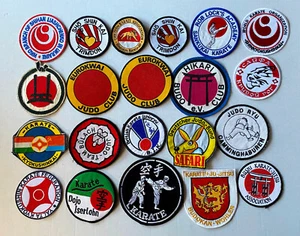 Vintage Martial Arts Sew On Badges RARE Lot Set 21 Patch Judo Taekwondo Karate - Picture 1 of 14