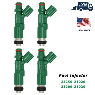 Juego de 4 inyectores de combustible 23250-21020 para Toyota Prius Echo Scion XA XB 1,5 L Foto 1 de 4