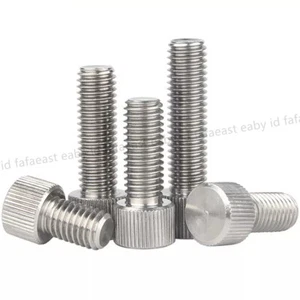 Tornillos de pulgar moleteados M2-M6 acero inoxidable apriete a mano pernos de perilla - Imagen 1 de 12