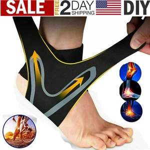 Ankle Brace Foot Support Plantar Fasciitis Pain Relief Compression Sleeve Wrap - Picture 1 of 12