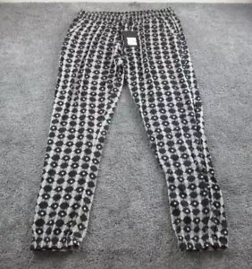 Ellis & Dewey Pants Large L29 Loose Fit Black Label Spot Drawstring New - Picture 1 of 18