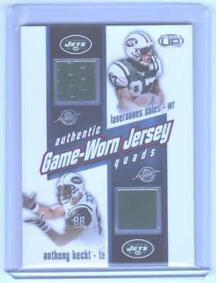 Coles / Brecht / Martin / Pennington 2002 Pacific Heads Up Jersey Quads Card 24 - Image 1 of 2