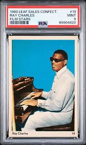 Ray Charles 1960 Leaf Sales Confectionery Film Stars  #19 PSA 9