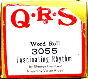 QRS Word Roll Gershwin RITMO FASCINANTE Victor Arden 3055 Reproductor Piano Rollo - Imagen 1 de 1