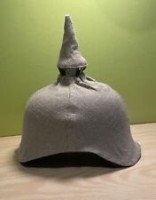 Fitted Cover for WWI Enlisted Pickelhaube- natural 100% linen with hooks & holes
