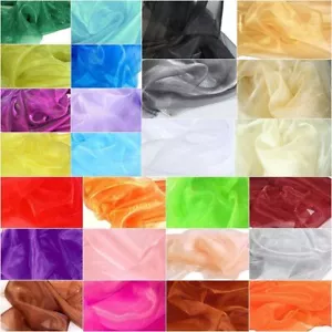 Organza Stoff Dekostoff Gardine Tisch Hochzeit Organzasäckchen Stoffe Meterware - Bild 1 von 35