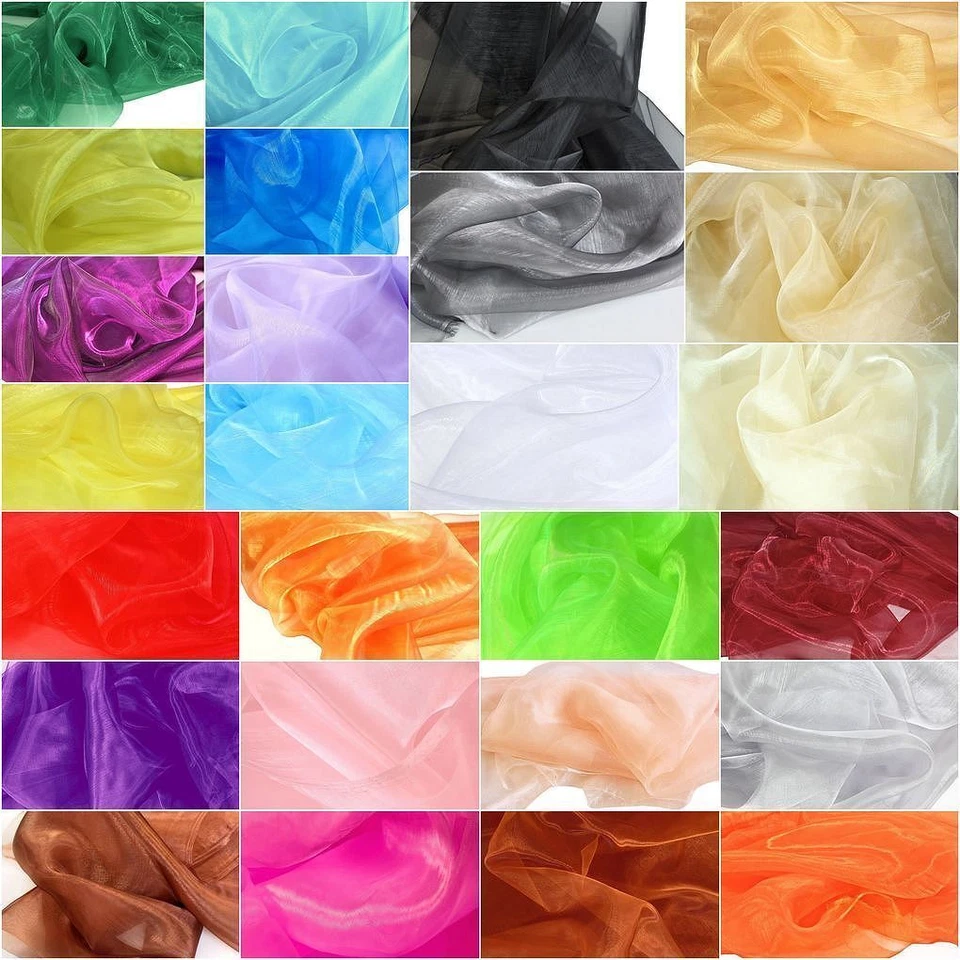 Organza Stoff Dekostoff Gardine Tisch Hochzeit Organzasäckchen Stoffe Meterware - Bild 1 von 1