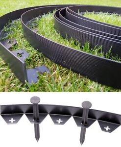Flexible Garden Edging Lawn Grass Border Edge 10m + 50 STRONG Pegs FREE DELIVERY