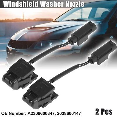 2pcs Windshield Washer Nozzles Spray Jet for Mercedes-Benz C Class A2308600347 - Image 1 of 4
