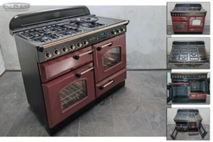 Refurb Rangemaster Classic 110cm Dual Fuel RANGE COOKER Claret Red & Gold (5Y05) - Picture 1 of 24