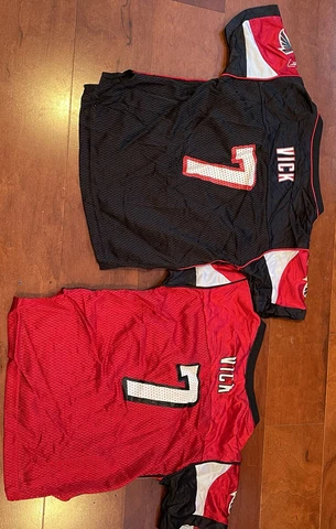 Mike Vick - Atlanta Falcons jersey - Auth Reebok Toddler 4T New Red Black Combo Cover