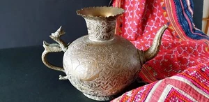 Old Northern India / Tibetan Bronze / Brass Wine Ewer …beautiful collection piec - Bild 1 von 12