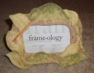 Cornice-Ologia Camaleonte Camouflage Cornice di Artista Unito ~ Resina Pietra 3D - Foto 1 di 7