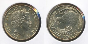 New Zealand 2005 One Dollar $1 (Kiwi) - Uncirculated - Picture 1 of 3