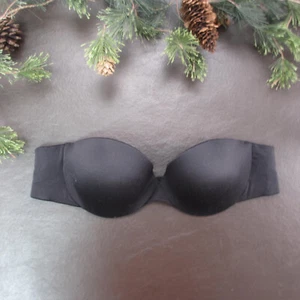 Maidenform Bra 34A Black Strapless Padded Push-Up Underwire Adjustable Clasp - Picture 1 of 10