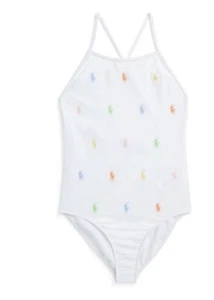 Ralph Lauren Kids embroidered logo swimsuit - Picture 1 of 2