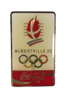 Coca Cola Coke Albertville 92 Winter Olympics Pin Badge Vintage Authentic NOS - Picture 1 of 1