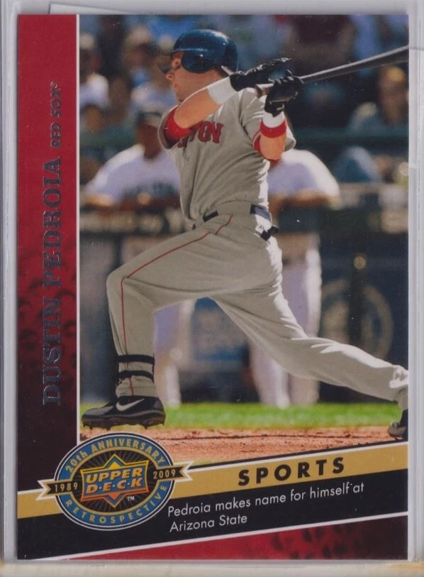 Cubierta superior 2009 20 aniversario #2162 Dustin Pedroia Foto 1 de 1