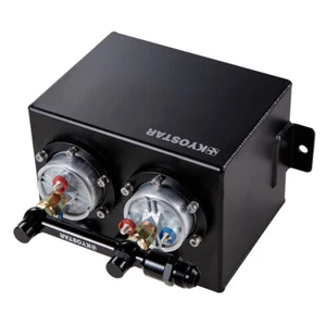KYOSTAR Aluminum 3L Dual Fuel Surge Tank + AN10 Fuel Rail + 044 E85 Fuel Pumps  - Picture 1 of 12