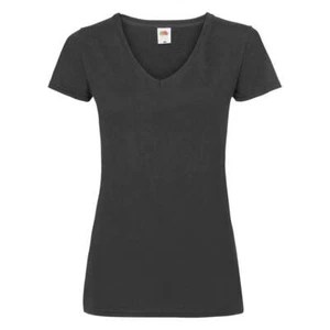 Fruit Of The Loom 61398 Ladies Valueweight V-Neck T-Shirt - Picture 1 of 10