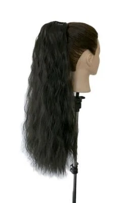 Pieza de pelo cola de caballo ondulada súper gruesa 22" #1B OFF NEGRA 180 g - PVP £29 Foto 1 de 3