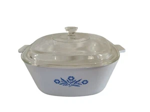 Vintage Corning Ware Casserole Baking Dish w/Lid 2.5qt Heat Res Glass P-2 1/2-B - Picture 1 of 7