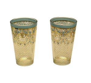 Patina Vie Luce Del Sole (Sunshine) 18K Gold Filigree Drinking Cocktail Glasses - Picture 1 of 16