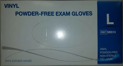 *1 paquete* Guantes Medline Vinilo Sin Polvo No Estériles 150 Grandes SB513 Foto 1 de 2