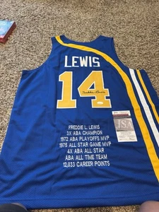 FREDDIE LEWIS INDIANA PACERS 3X ABA CHAMP,4X ALLSTAR! JSA/COA - Picture 1 of 5