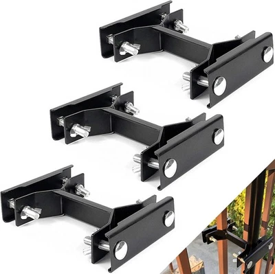 Soporte de paraguas de montaje en 3 cubiertas para barandilla de cubierta patio de metal ajustable de alta resistencia Foto 1 de 4