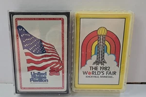 Set of 2 New Playing Card Decks World's Fair Expo 1982 1984 Louisiana Knoxville - Picture 1 of 4