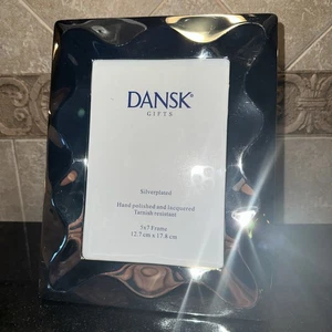 Dansk Gifts Silverplated  5x7 Photo Frame Origami - Picture 1 of 5
