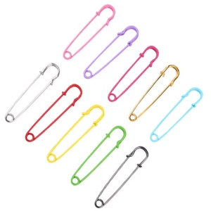  10 Pcs 75MM Length Simple Safety Retro Extra Large Heavy Duty for Scarf - Picture 1 of 12