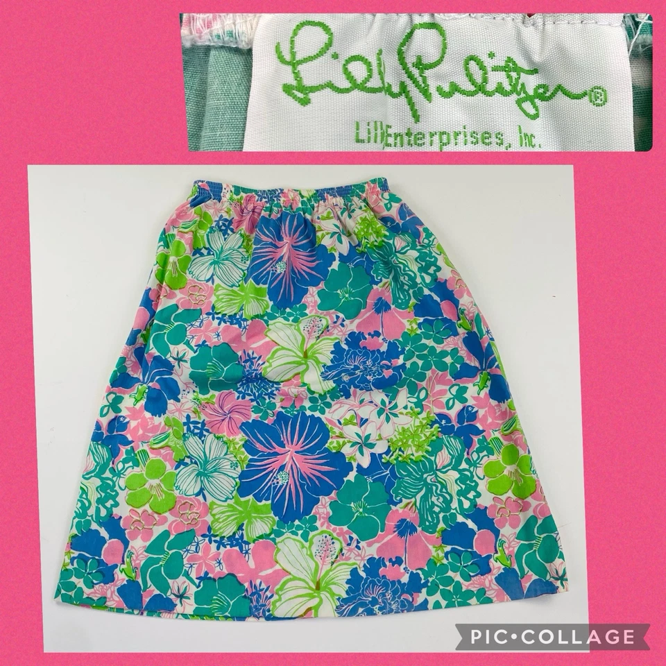 Vintage Lilly Pulitzer Floral Skirt Late 70s - Early 80s W/ Pockets! Waist 27-34 - Image 1 of 4
