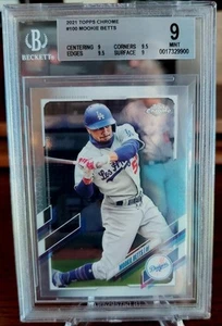 MOOKIE BETTS 2021 TOPPS CHROME (BGS GRADED 9 MINT) L.A. DODGERS - Picture 1 of 2