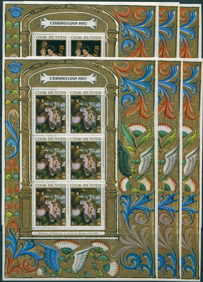 Islas Cook 1967 SG256-261 Juego de sábanas de Navidad MNH Foto 1 de 1