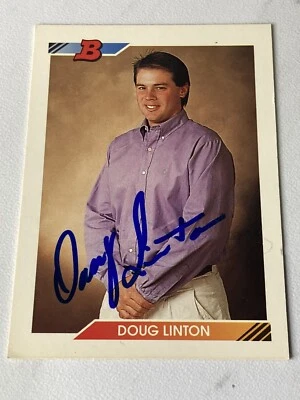 Doug Linton Signed 1992 BOWMAN RC 277 Blue Jays Mets Orioles Royals - Image 1 of 3
