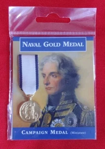 Victorian Horatio Nelson Navy gold Mini medal reproduction - Picture 1 of 12