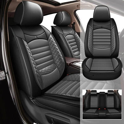 For Nissan Titan 2009-2024 Luxury Car 5-Seat Cover Full Set PU Leather Protector Foto 1 de 4
