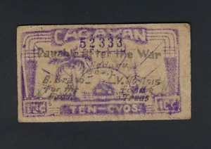 Japan - Philippinen Cagayan 10 Centavos 1942 Notschein N 52333 - Bild 1 von 2