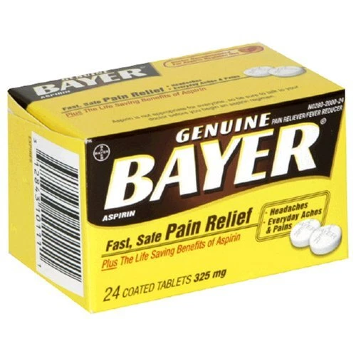 Bayer aspirina analgésico/reductor de fiebre (325 mg), 24 comprimidos Foto 1 de 1