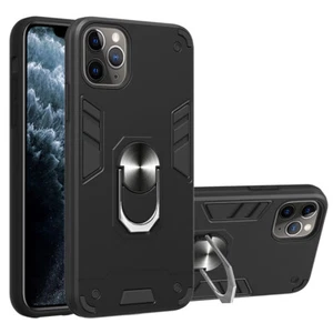 2in1 Bracket Magnetic Ring TPU + PC Armor Case Cover For iPhone 11 Android Phone - Picture 1 of 5
