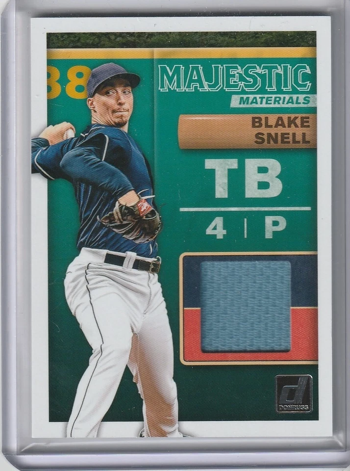 BLAKE SNELL 2019 Donruss Majestic Materials PATCH RAYS - Image 1 of 1