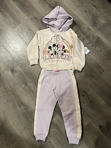 Disney Minnie Mouse Jogger Set Size 3T New - Picture 1 of 4