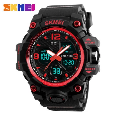 SKMEI Hombres Relojes Deportivos con Calendario Fecha Exterior Cronómetro Reloj Pulsera Digital Foto 1 de 4