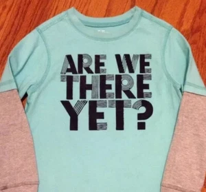 Girls Funny T-shirt Size 6 Long Sleeve Tee Shirt Layered Look Osh Kosh B'Gosh - Picture 1 of 5