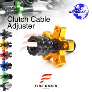 CNC Gold M8 Clutch Cable Adjuster For KLR650 KL650 13 14 15 16 17 18 19 20 21 - Picture 1 of 4