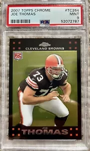 Joe Thomas 2007 Topps Chrome Rookie PSA 9 MINT Cleveland Browns 2022 HOF - Picture 1 of 2