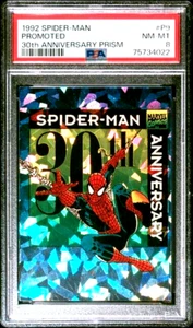 PSA 8 Near MINT 1992 Spider-Man 30th Anniversary Prism P9 Stan LEE Promoted Card - Picture 1 of 2