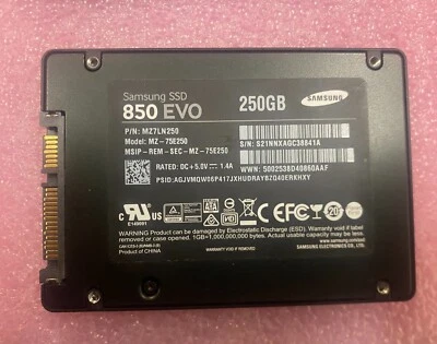 Samsung SSD 8650 EVO 250GB MZ-75E250 MZ7LN250 2,5" SATA III Solid State Drive - Bild 1 von 2